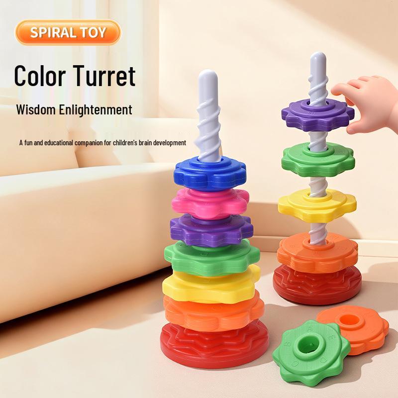 

Rainbow Rotating Tower: Colorful Stacking Rings for Infant Learning Guangdong