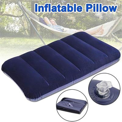 Convenient Ultralight Inflatable Pillow PVC Nylon Air Pillow Sleep Travel Bedroom Hiking Beach Car Plane Head Rest Support