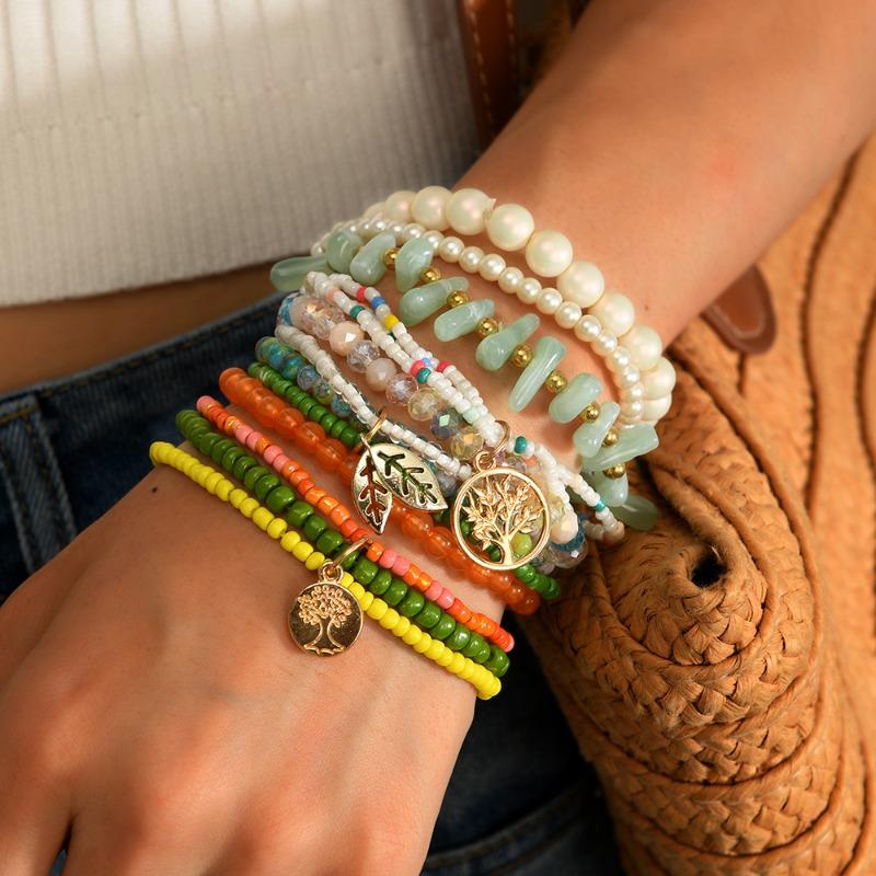 

Новый браслет из бисера на эластичной леске, мужской браслет-браслет разноцветный