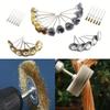 9pcs Steel Wire Brass Brush Rotary Tool Electric Dremel Drill Bit Polishing Grinding Wheel T-shaped Brush Accessories