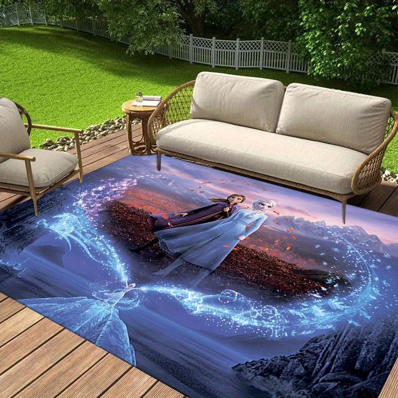1pc Frozen Pattern Carpet Area Rug Non slip Carpet Hand Washable Floor Mat Suitable For Living Room Bedroom Home Decor Room Decor