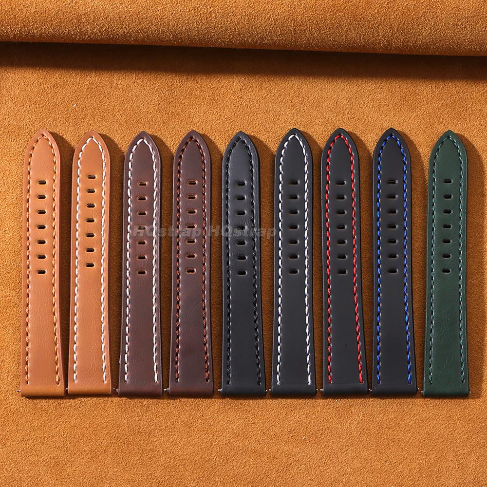 18mm 20mm 22mm 24mm Retro Leather Strap for Huawei Watch GT5/4/3 Calfskin Watch Band for Seiko Quick Release Watches Accessories