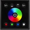 EVTSCAN LED Wall Switch Dimmer, Wall Mounted Colorful RGBW LED Touch Panel Controller Dimmer Switch for LED Strip Light (Black)
