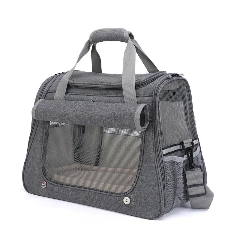 

Рюкзак для кошек Pet Breathable Cat Carrying Backpack Dog Crossbody Bag Carry Space Bag серый