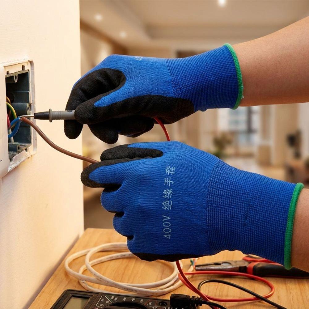 1 Pair High Elasticity Safety Protective Gloves Electrical Maintenance Gloves Security Protection