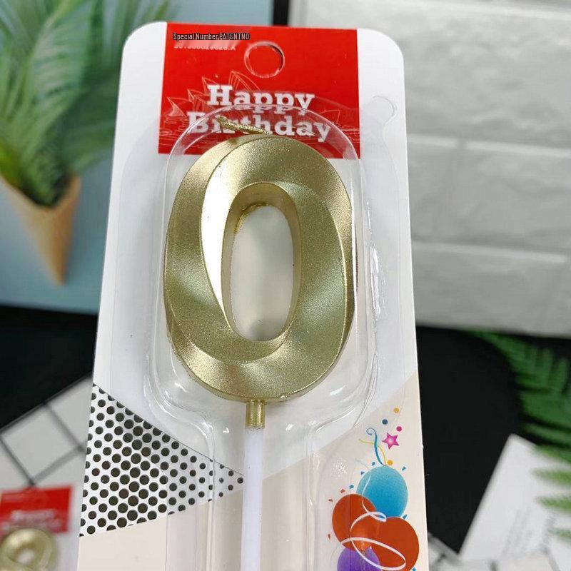 Opera House Candle Series: Vintage Gold Number Candles for Birthday & Anniversary Cake Decorations