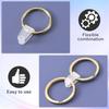 AA58 200 Pcs Plastic Keychain Clips, Acrylic Keychain Connector, Clear Keychain Clips for Crafts, Keychain Attachment