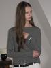 WAVE UNION Stripe Slim Fit Longsleeve T-Shirt Black Ivory