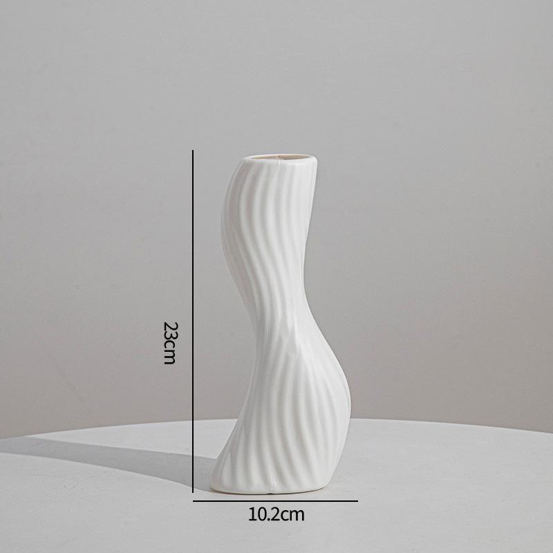 Creative Flower Vase Nordic Art Vases Desktop Decorative Vases Flower Arrangement Vases Imitation Ceramic Home Decor