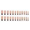 Sweet Cool Long Ballet Fake Nails Black French Simple Love Long Ballet Nail Pieces Valentine'S Day Nail Pieces 24 Pieces