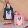 Isolierte Lunchtasche mit Pinguin-Motiv, niedlich für Damen und Kinder, Thermotasche, Bento-Box, Kühltasche, Aufbewahrungsbehälter für Reisen und Picknicks, praktischer Einsatz