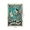 Vintage Metal Poster Cat Tattoo Wall Decor Home Gift