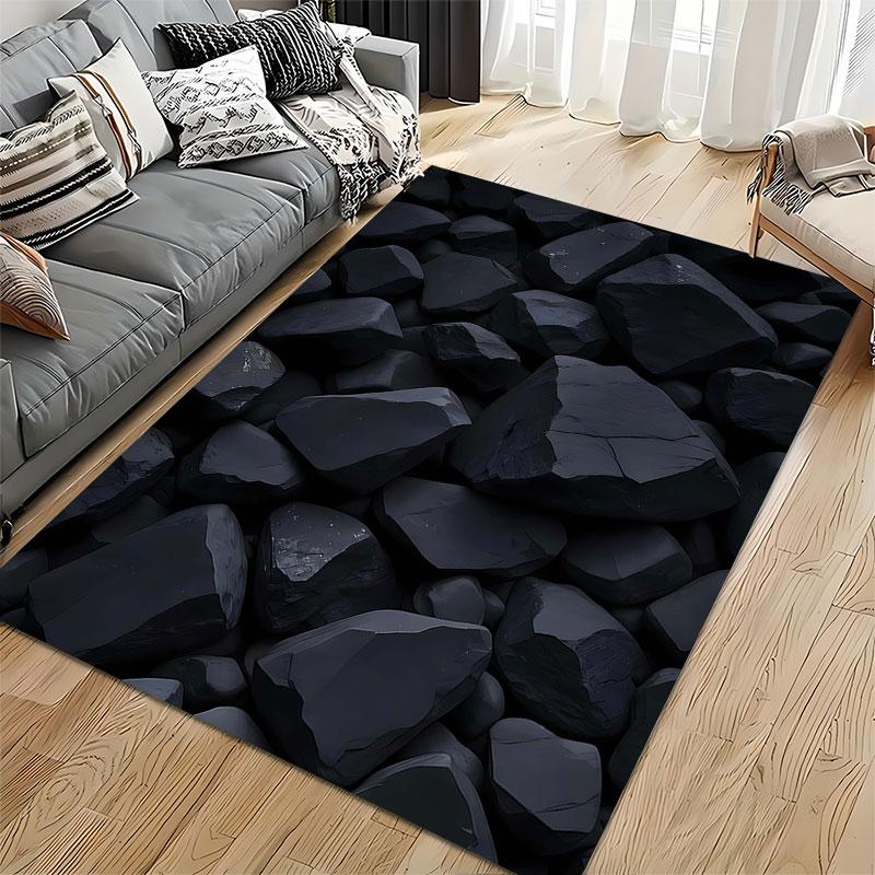 Dark Textured Rock Pattern suitable as a non-slip mat for the living room or bedroom sofa