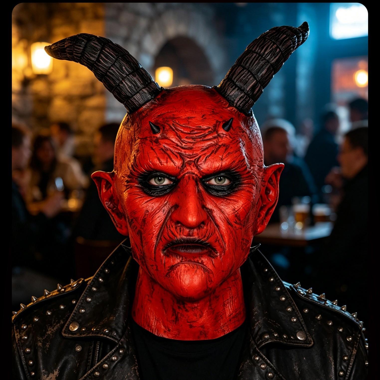 Cilvēka seja Lucifer maska kostīms Amerikas