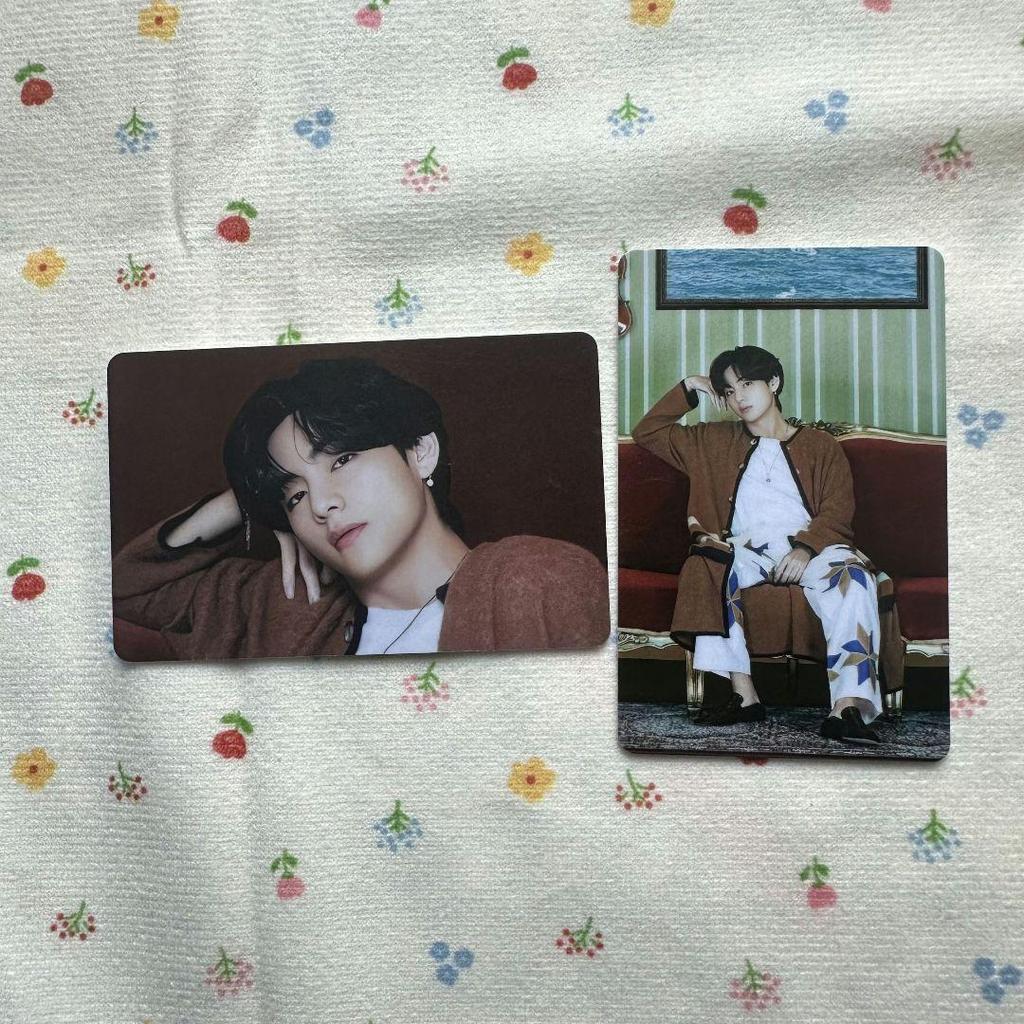 [USED] Korean BTS BE Limited Unreleased Lucky Drop Taehyung V Trading Cards (2 pieces)