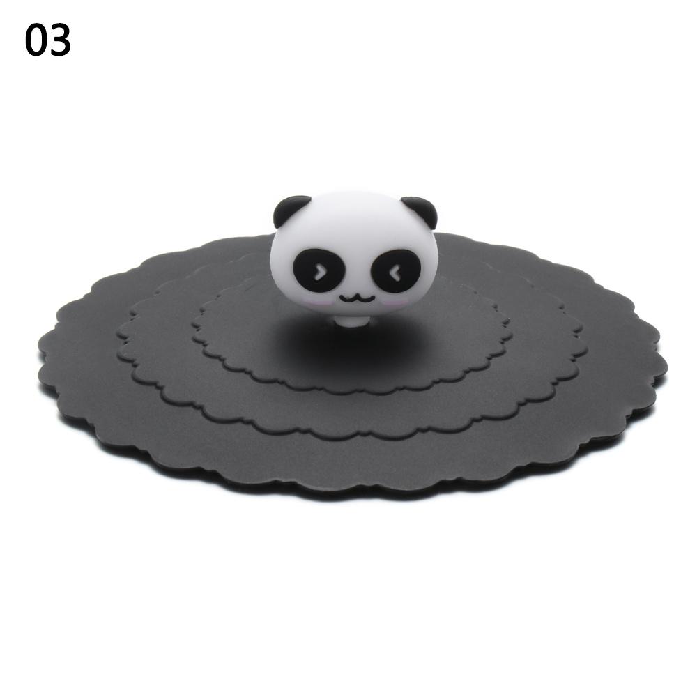 Silicone Cup Lid Dustproof Tea Coffee Cup Lid, Home Cartoon Cup Lid Decoration, Cute and Reusable Glass Cup Lid