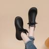 2025 Winter Genuine Leather Shoes Women Ankle Boots Warm Plush for Cold Winter Soft Brand Ladies Boots Winter Mother Shoes Black Yellow Plus Size 41