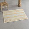 50x80cm Handwoven Cotton Doormat, Golden Trail Boho Entrance Mat, Non-Slip Machine Washable Absorbent Floor Rug for Kitchen Hallway Bathroom Balcony