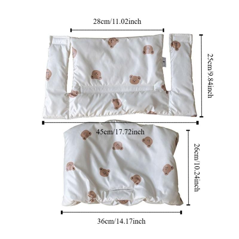 Portable Baby Dining Chair Cushion Infant Cute Animal Pattern Seat Cushion Comfort Soft Non-Slip Seat Liner Pad Kids
