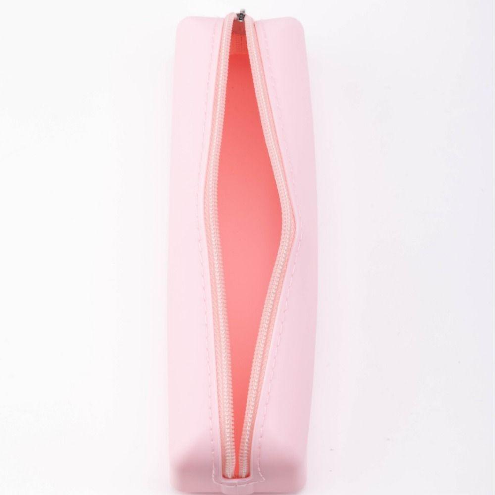 Large Capacity Pencil Case Silicone Cosmetics Storage Bag Durable Pen Bag Student