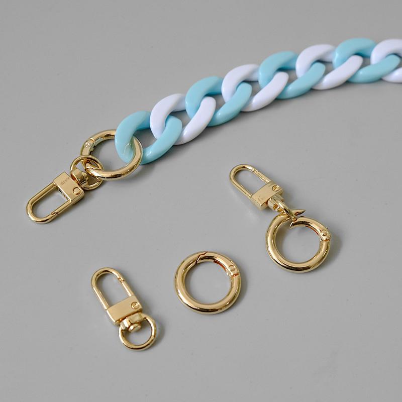 Nová módní žena Kabelka Příslušenství Řetízek Odnímatelný Náhradní Bílá Modrá Kabelka Popruh Ženy Pryskyřice na rameno Roztomilý řetízek na telefon