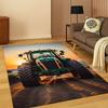 Retro Tractor Car Truck Cartoon Carpet Rug for Bedroom Living Room Sofa Playroom Doormat Home Decor,Kid Game Area Rug Non-slip