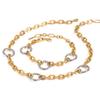 New INS 18K Gold Stainless Steel Necklace Paperclip Chain Heart Pendant Necklaces