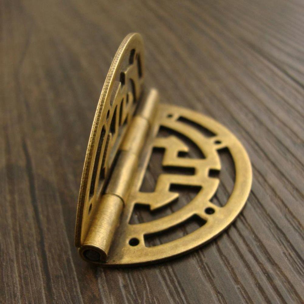 Floral Pattern Brass Hinge Openwork Cabinet Hinge Vintage Hardware Jewelry Box