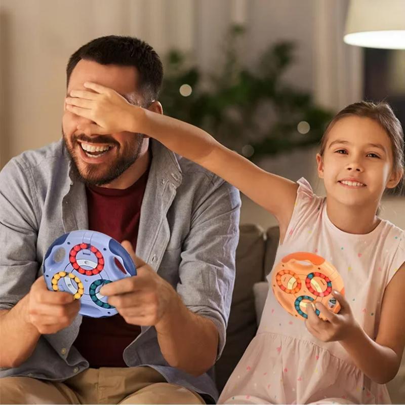 3In1 Kids Rotating Magic Beans Fingertip Cube Toys Children Spin Bead Puzzles Game Learning Educational Adults Stress Relief Toy