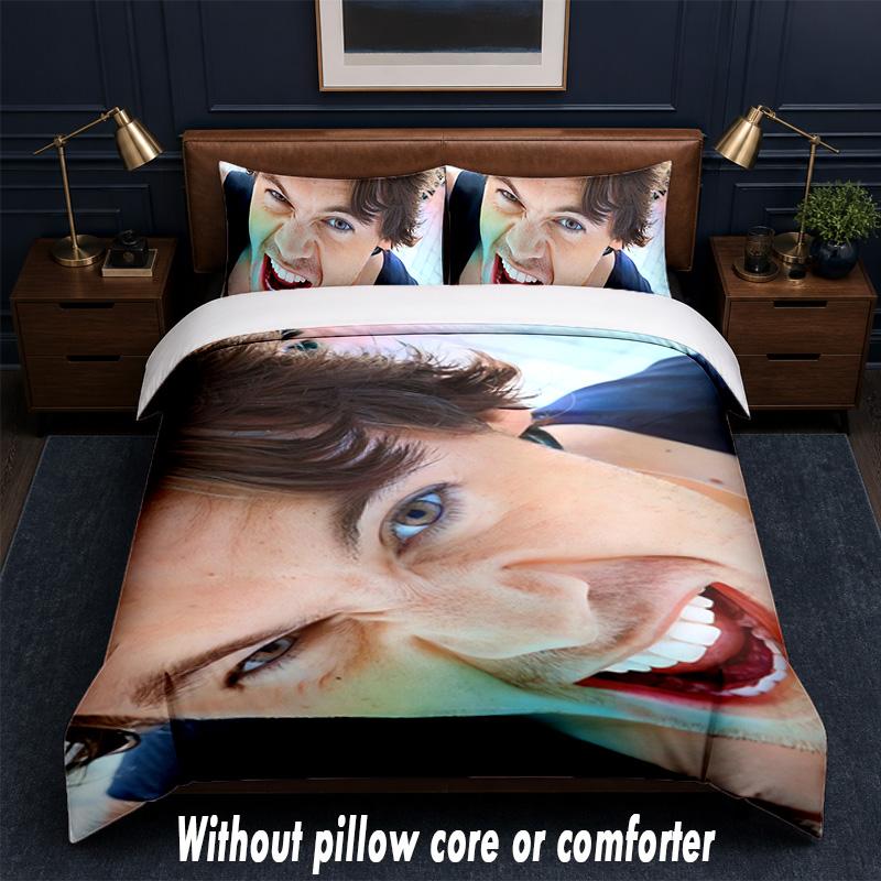 Harry Styles Design Bed Bedding Set 1 Duvet Cover + 2 Pillowcases Soft Breathable Household Bed Linens