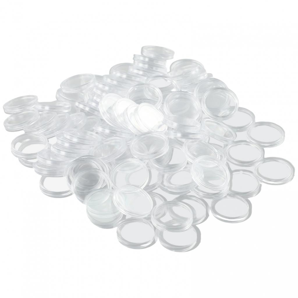 Case Coin Holders Protection Collections Gifts Display 100pcs 21mm Clear
