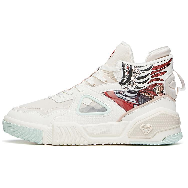 

new Anta Life Collection Flame Anti Slip Wear Resistant High Top Skateboard Shoes Women s White 36