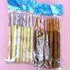 9Pcs Crochet Hook Set Knitting Needle Crochet Craft Yarns Weaving Crochet Needle with Ergonomic Handle & Aluminum Tip