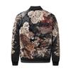 Huaxia Junpin Embroidered Dragon Tiger Baseball Jacket - Heavy Duty Chinese Style Outerwear, S108