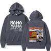 Rawayana Tour Print Hoodie Herren Damen Hip-Hop Pullover Langarm Locker Lässig Sweatshirts Oberteile