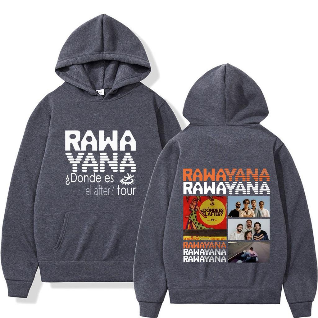 Rawayana Tour Print Hoodie Herren Damen Hip-Hop Pullover Langarm Locker Lässig Sweatshirts Oberteile