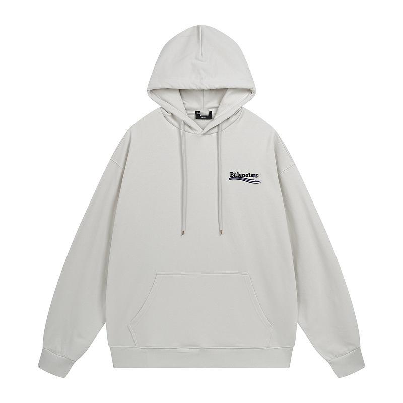 

Paris Trendy Unisex Classic Cola Wave Embroidered Hoodie Small світло-сірий колір