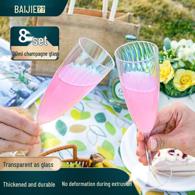 

Одноразовые пластиковые бокалы для шампанского и вина