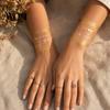 Decorative Body Art Decals Golden Silver-color Metallic Tattoo Sticker for Women Girls, Temporary Hypoallergenic Stickers Face Arm Decoration,