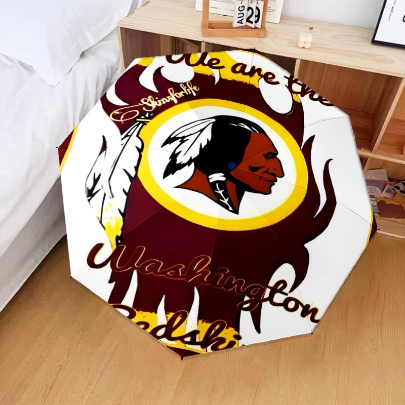 Redskins Football Club Design Umbrella Folding umbrella, automatic umbrella 8-Frame for Travel, camping Use Gift for Halloween Christmas
