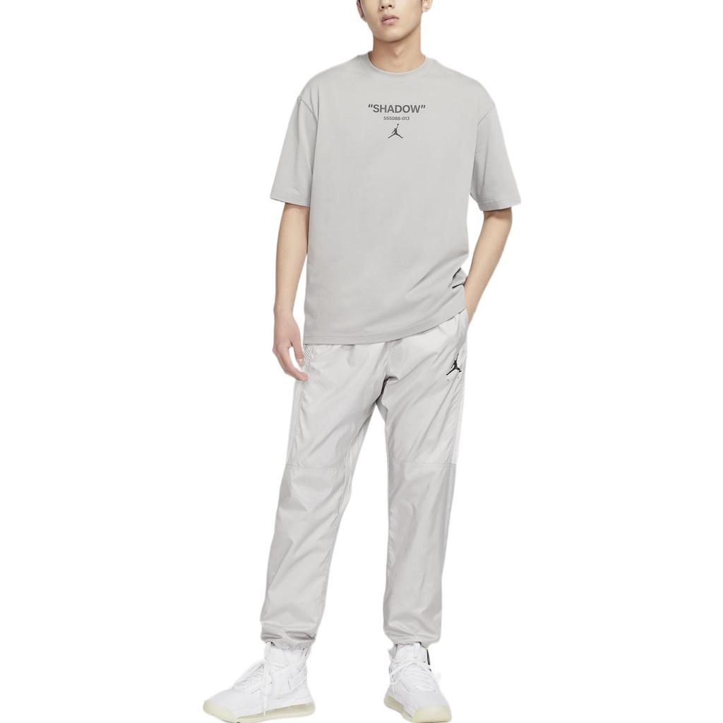 Jordan FW22 Solid Color Logo Print Letter Crew Neck Short Sleeve T-Shirt Men Tops Gray DV9727-062