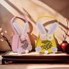 Easter Tote Bag with Handle Reusable Easter Bunny Gift Bag New Happy Easter Handbag Basket Bunny Decorations Simple Storage Bag