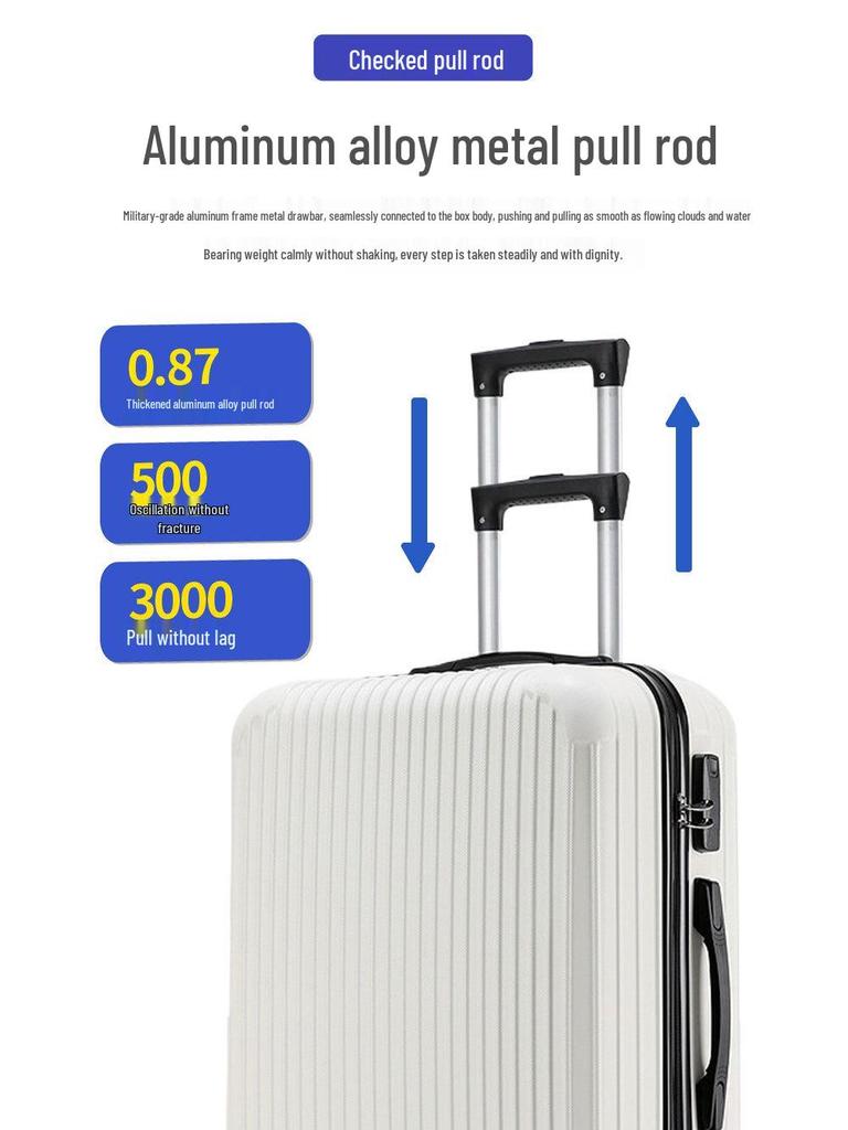 Cross-Border 20-Inch Large-Capacity Universal Wheel Suitcase Set, Thickened Cabin Size with Password Lock