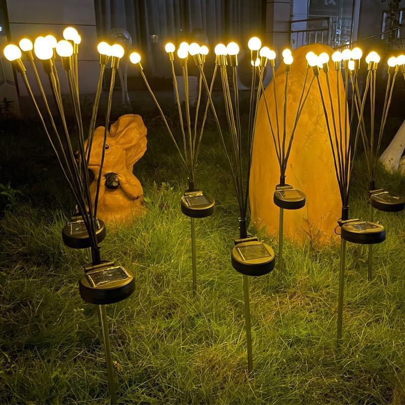 Outdoor Solar Firefly String Lights - Waterproof Decorative Stake Lights for Garden, Lawn, Tree, and Camping.