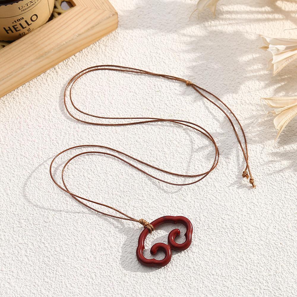 LATS Wooden Water Bottle Pendant Necklace for Women Fashion Sweater Chain Fashion Jewelry Gift Accessories