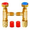 Air Conditioner Refrigerant Safety Valve, for R410A & R22, 1/4" & 5/16" Hand Tool Parts, Refrigeration Inflator Adapter