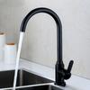 Matte Black Kitchen Faucet 1PC Hot And Cold Water Mixer Tap with 2 Hoses 304 Stainless Steel Sink Faucet