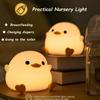 Cartoon Bean Duck Silicone Lamp Led DoDo Duck Cute Night Light Nursery Nightlight Rechargeable Table Lamp for Bedroom Bedside