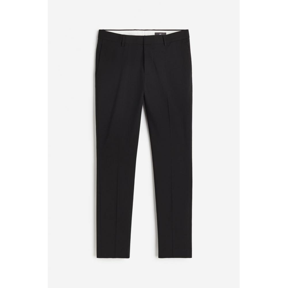 H M Skinny Fit Suit Pants Black