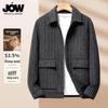 JOW Men's Striped 53% Merino Wool Blend Jacket